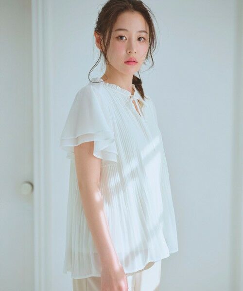 Feroux / フェルゥ シャツ・ブラウス | 【2WAY】シフォンジョーゼットプリーツ ブラウス | 詳細9