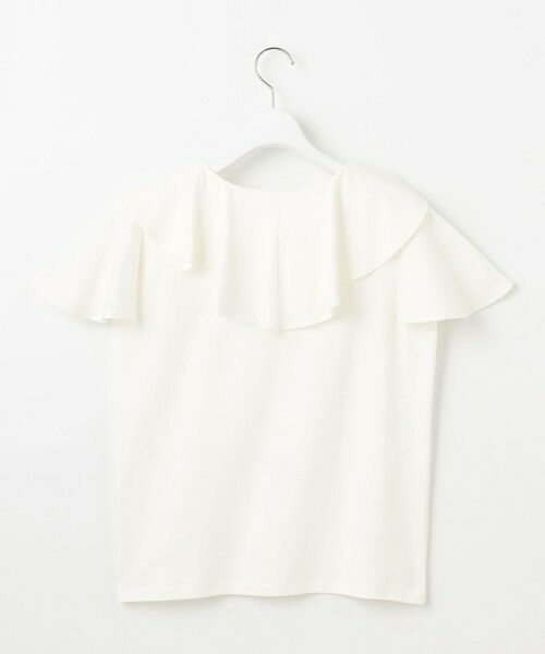 Feroux / フェルゥ カットソー | 【洗える・汗ジミが目立たない】ラッフル襟Tシャツ | 詳細9