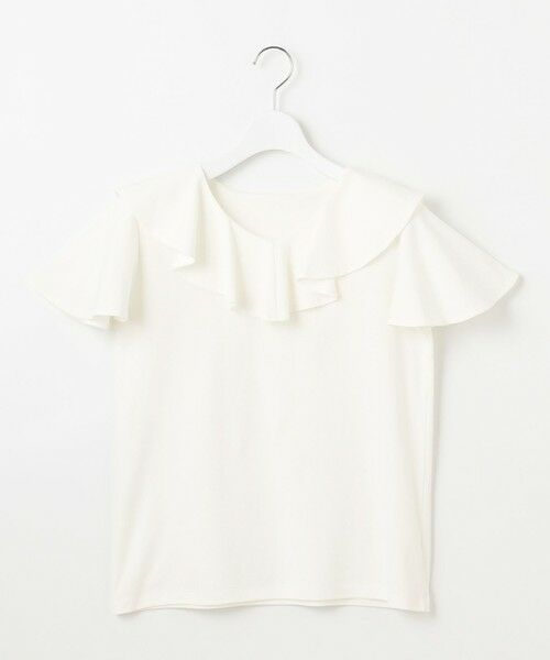 Feroux / フェルゥ カットソー | 【洗える・汗ジミが目立たない】ラッフル襟Tシャツ | 詳細4