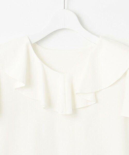 Feroux / フェルゥ カットソー | 【洗える・汗ジミが目立たない】ラッフル襟Tシャツ | 詳細5