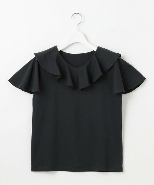 Feroux / フェルゥ カットソー | 【洗える・汗ジミが目立たない】ラッフル襟Tシャツ | 詳細13