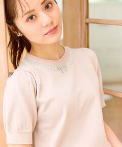 Feroux / フェルゥ ニット・セーター | ビジューネックレスニット