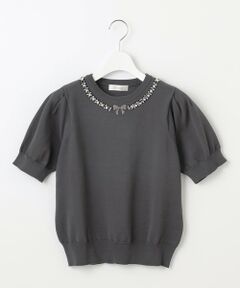 洗える】フリルデザインペプラムニットトップス （ニット