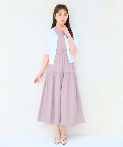 Feroux / フェルゥ ロング・マキシ丈ワンピース | ショルダーフリルティアード ワンピース | 詳細3