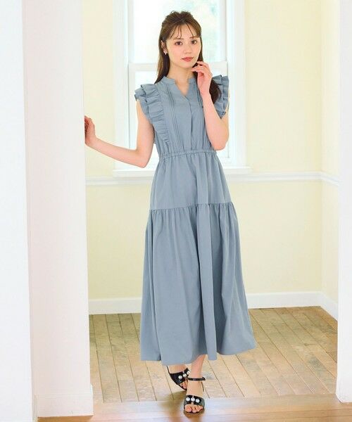 Feroux / フェルゥ ロング・マキシ丈ワンピース | ショルダーフリルティアード ワンピース | 詳細5