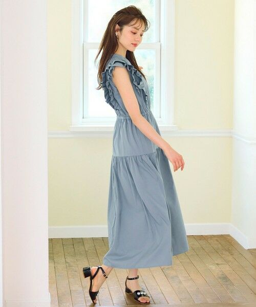 Feroux / フェルゥ ロング・マキシ丈ワンピース | ショルダーフリルティアード ワンピース | 詳細6