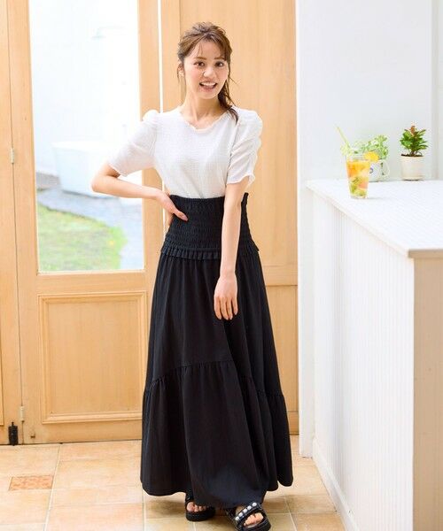 Feroux / フェルゥ ロング・マキシ丈ワンピース | シャーリングデザイン 3WAYキャミドレス | 詳細16