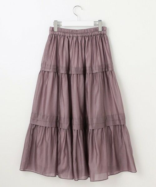 Feroux / フェルゥ ミニ・ひざ丈スカート | 【洗える】タックデザインティアードスカート | 詳細7