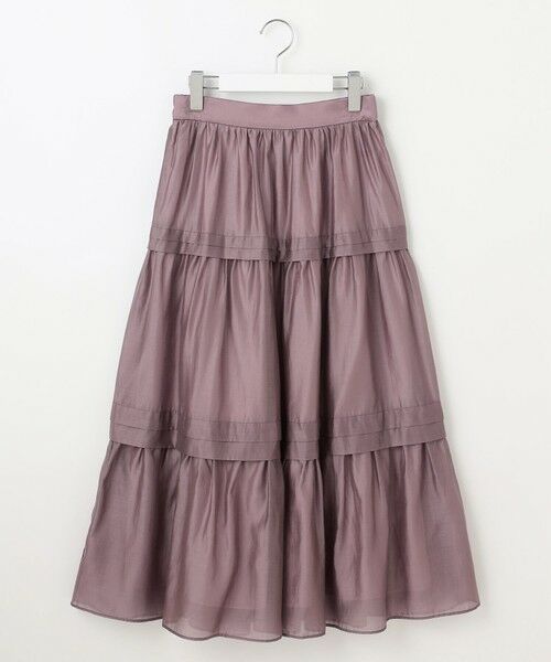 Feroux / フェルゥ ミニ・ひざ丈スカート | 【洗える】タックデザインティアードスカート | 詳細3