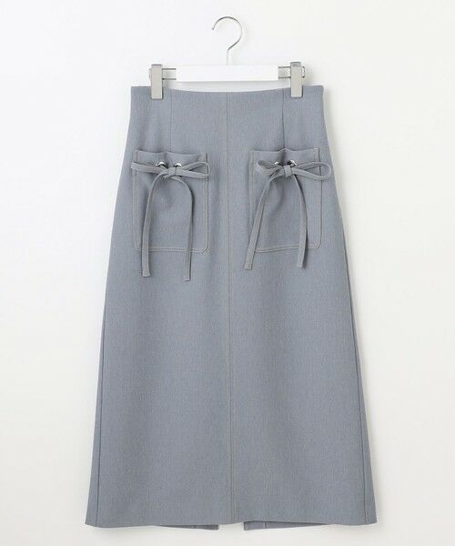 Feroux / フェルゥ ミニ・ひざ丈スカート | 【洗える】リボンポケット付きIライン スカート | 詳細13