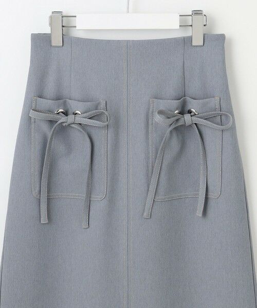 Feroux / フェルゥ ミニ・ひざ丈スカート | 【洗える】リボンポケット付きIライン スカート | 詳細6