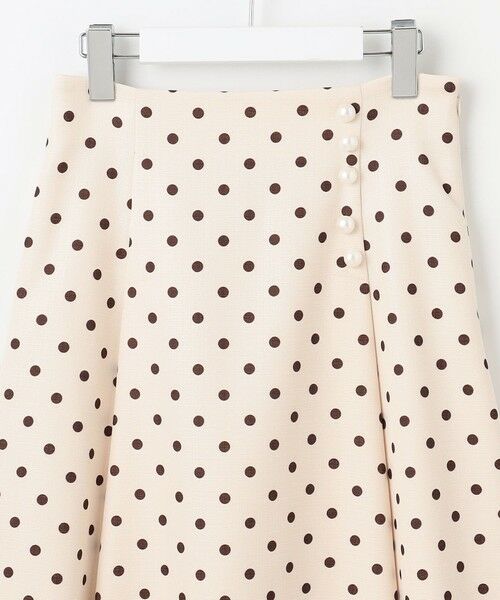Feroux / フェルゥ ミニ・ひざ丈スカート | 【洗える】パールボタン付きフレア スカート | 詳細8