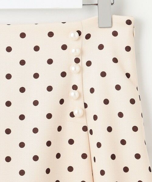 Feroux / フェルゥ ミニ・ひざ丈スカート | 【洗える】パールボタン付きフレア スカート | 詳細9