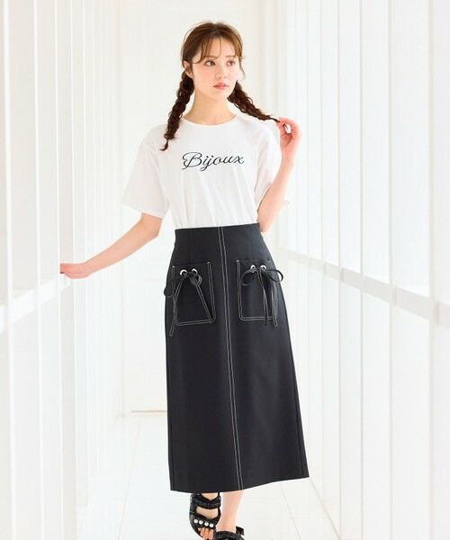 Feroux / フェルゥ カットソー | 【洗える】Bijou刺繍Tシャツ | 詳細2