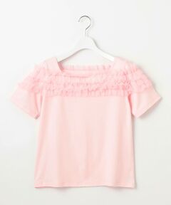 Feroux / フェルゥ カットソー | 【洗える・汗ジミが目立たない】デコルテチュール カットソー