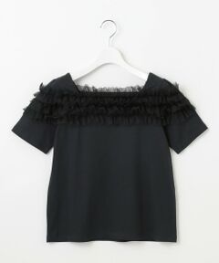 Feroux / フェルゥ カットソー | 【洗える・汗ジミが目立たない】デコルテチュール カットソー