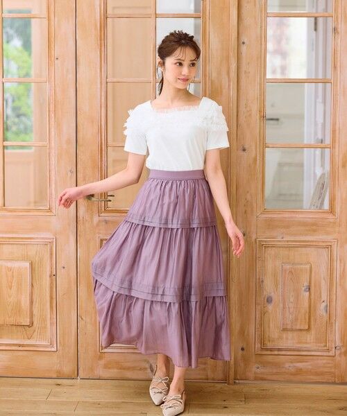 Feroux / フェルゥ カットソー | 【洗える・汗ジミが目立たない】デコルテチュール カットソー | 詳細2