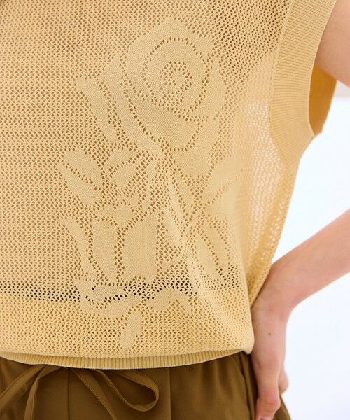 Feroux / フェルゥ ニット・セーター | 【洗える】透かし編みニットトップス | 詳細3