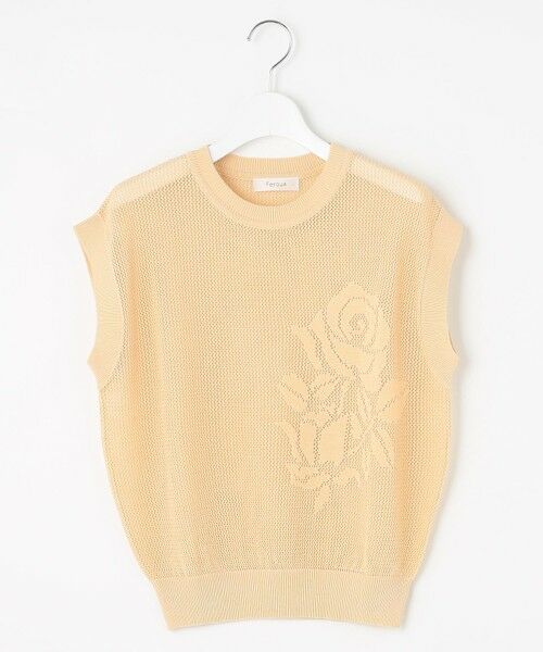 Feroux / フェルゥ ニット・セーター | 【洗える】透かし編みニットトップス | 詳細4