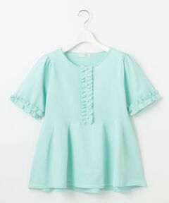 Feroux / フェルゥ ニット・セーター | 【洗える】フリルデザインペプラムニットトップス