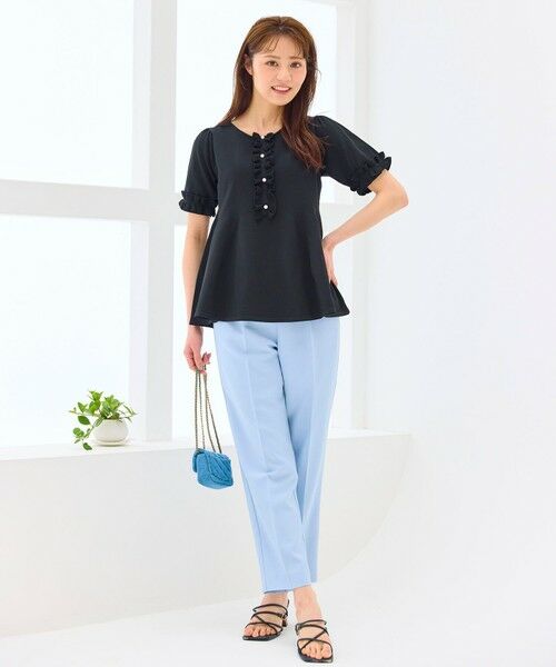 Feroux / フェルゥ ニット・セーター | 【洗える】フリルデザインペプラムニットトップス | 詳細9