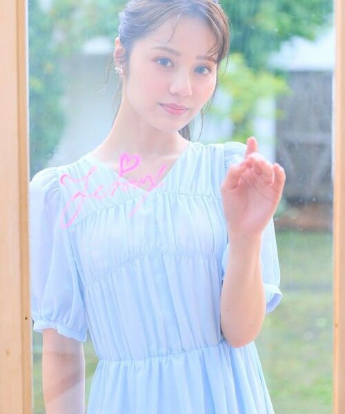 Feroux / フェルゥ ロング・マキシ丈ワンピース | 【洗える】ギャザーデザインパフスリーブワンピース | 詳細11