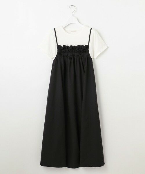 Feroux / フェルゥ ロング・マキシ丈ワンピース | 【洗える】レイヤード風 ギャザーワンピース | 詳細6