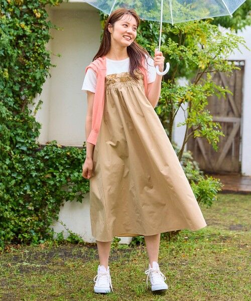 Feroux / フェルゥ ロング・マキシ丈ワンピース | 【洗える】レイヤード風 ギャザーワンピース | 詳細7