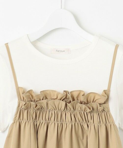 Feroux / フェルゥ ロング・マキシ丈ワンピース | 【洗える】レイヤード風 ギャザーワンピース | 詳細13