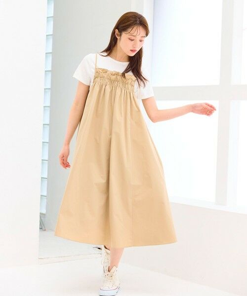 Feroux / フェルゥ ロング・マキシ丈ワンピース | 【洗える】レイヤード風 ギャザーワンピース | 詳細9