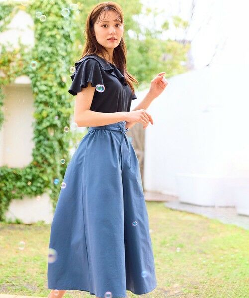 Feroux / フェルゥ その他パンツ | 【洗える・撥水】レースアップガウチョ | 詳細1