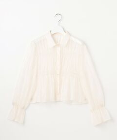 Feroux / フェルゥ シャツ・ブラウス | 【洗える】シャーリング シアーシャツ