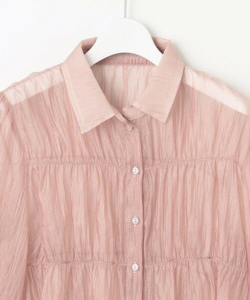 Feroux / フェルゥ シャツ・ブラウス | 【洗える】シャーリング シアーシャツ | 詳細1