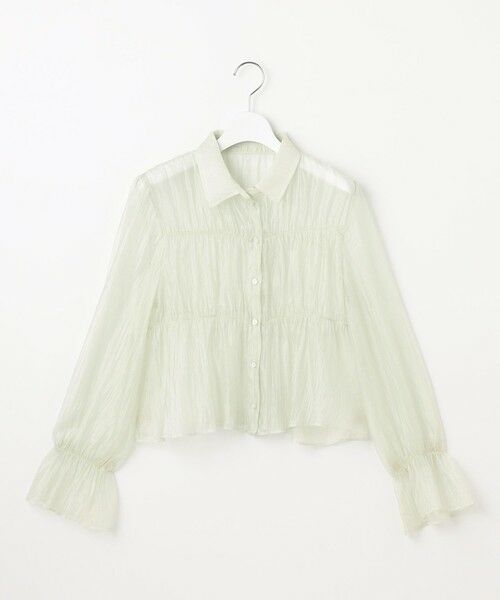 Feroux / フェルゥ シャツ・ブラウス | 【洗える】シャーリング シアーシャツ | 詳細9