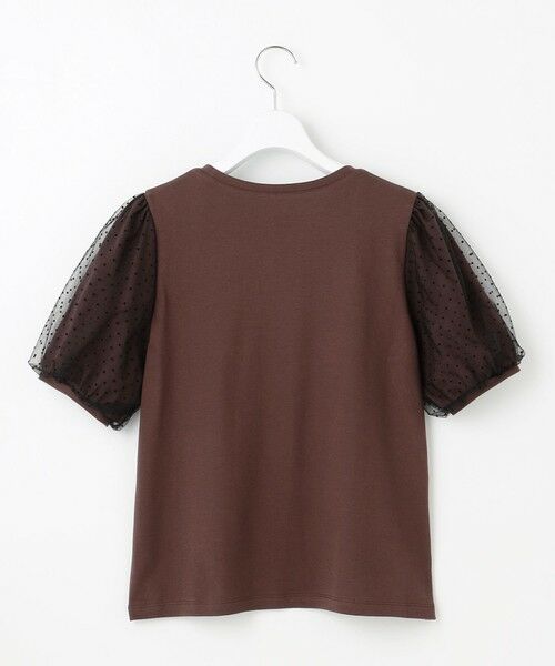 Feroux / フェルゥ カットソー | 【汗ジミが目立たない・洗える】チュール袖パフスリーブ Tシャツ | 詳細13