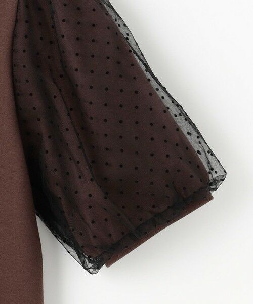 Feroux / フェルゥ カットソー | 【汗ジミが目立たない・洗える】チュール袖パフスリーブ Tシャツ | 詳細11