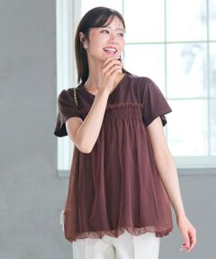 Feroux / フェルゥ カットソー | 【汗ジミが目立たない・洗える】バルーンチュール Tシャツ