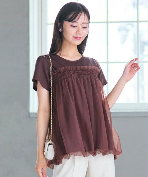 Feroux / フェルゥ カットソー | 【汗ジミが目立たない・洗える】バルーンチュール Tシャツ | 詳細2