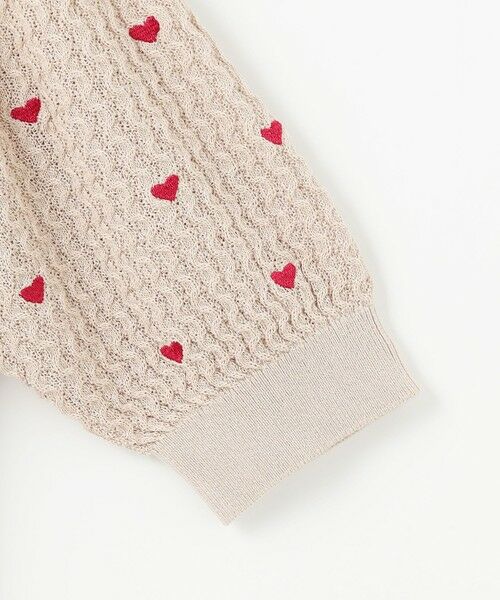 Feroux / フェルゥ ニット・セーター | 【洗える】ハーフスリーブ ハート刺繍 ニット | 詳細10