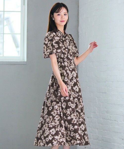 Feroux / フェルゥ ロング・マキシ丈ワンピース | 【洗える】フラワープリント クラシカル ワンピース | 詳細1
