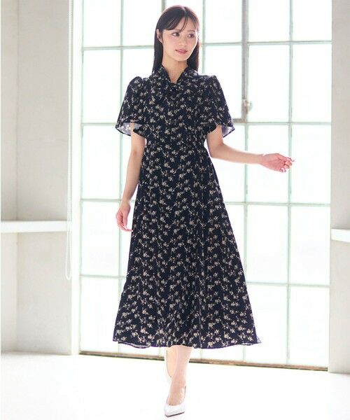 Feroux / フェルゥ ロング・マキシ丈ワンピース | 【洗える】フラワープリント クラシカル ワンピース | 詳細5