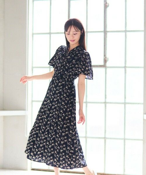 Feroux / フェルゥ ロング・マキシ丈ワンピース | 【洗える】フラワープリント クラシカル ワンピース | 詳細7