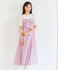 Feroux / フェルゥ ロング・マキシ丈ワンピース | 【洗える】リボン キャミドレス