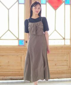 Feroux / フェルゥ ロング・マキシ丈ワンピース | 【洗える】リボン キャミドレス