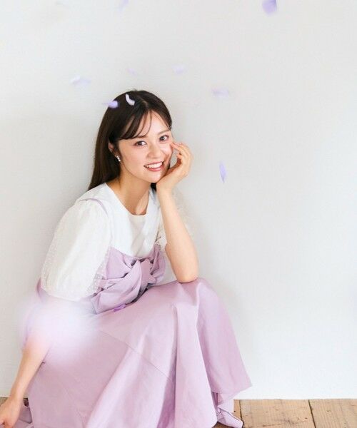 Feroux / フェルゥ ロング・マキシ丈ワンピース | 【洗える】リボン キャミドレス | 詳細1