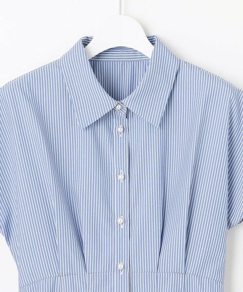 Feroux / フェルゥ ロング・マキシ丈ワンピース | 【洗える】パールボタンストライプ シャツワンピース | 詳細5