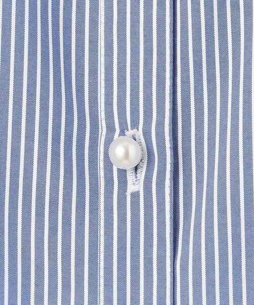 Feroux / フェルゥ ロング・マキシ丈ワンピース | 【洗える】パールボタンストライプ シャツワンピース | 詳細8