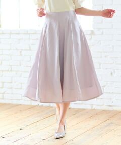 Feroux / フェルゥ ミニ・ひざ丈スカート | 【洗える】タフタフレア スカート