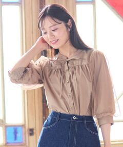Feroux / フェルゥ シャツ・ブラウス | 袖チュールリボンスキッパー ブラウス