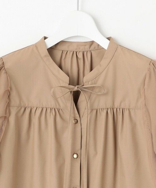 Feroux / フェルゥ シャツ・ブラウス | 袖チュールリボンスキッパー ブラウス | 詳細3